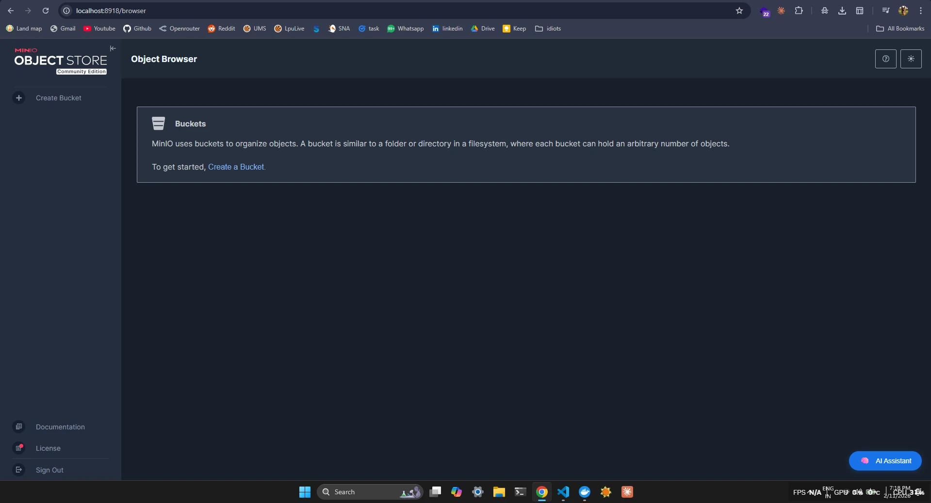 LPU Labs MinIO object browser