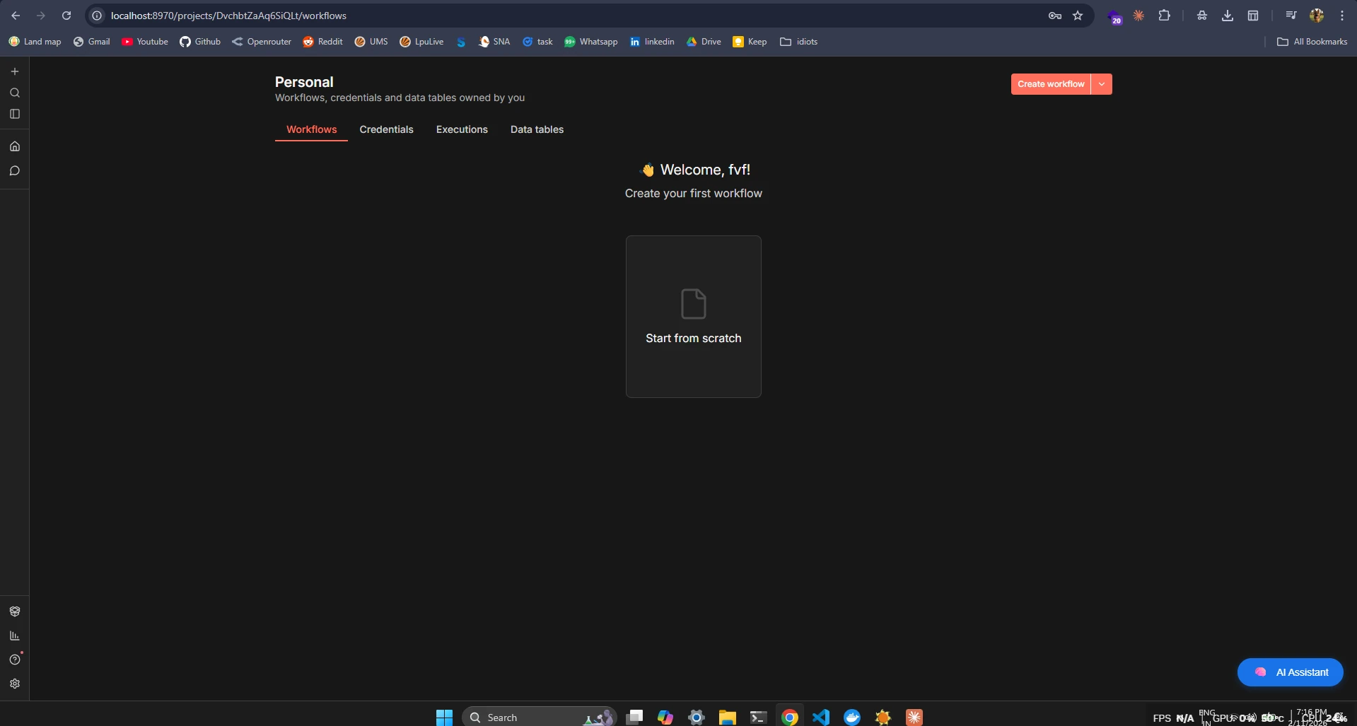 LPU Labs n8n workflows dashboard