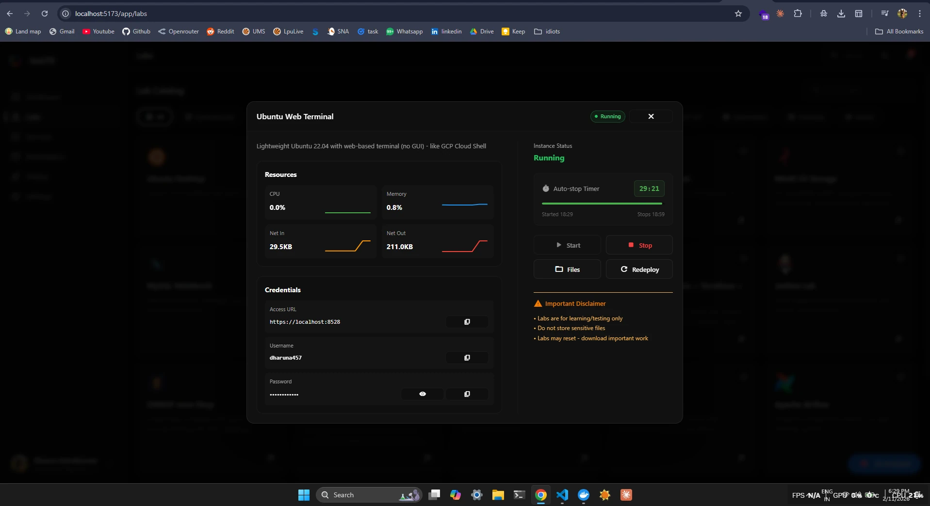 LPU Labs resource monitoring dashboard