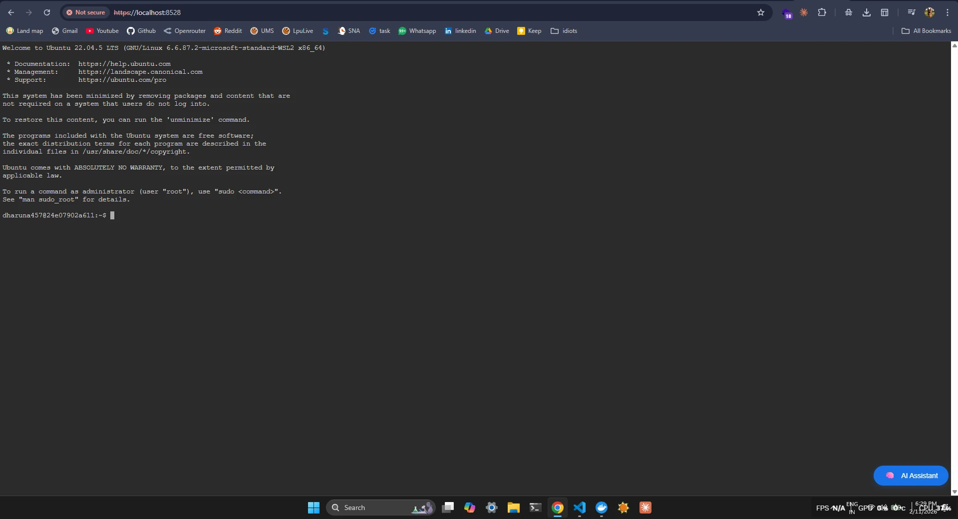 LPU Labs browser-based terminal